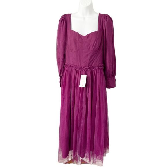 NWT Ivy City Co Florence Tulle Dress Plum size Large - Picture 5 of 13